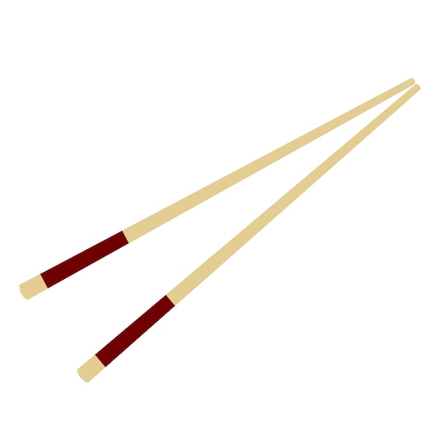 Ilustración de vector de comida de cocina china palillos chinos