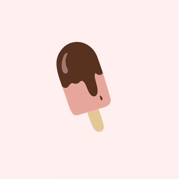 Ilustración de vector de comida deliciosa de palito de helado