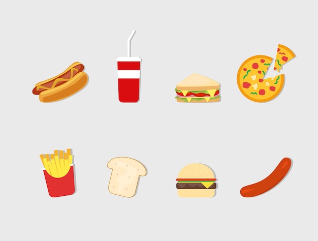 Ilustración de vector de comida rápida
