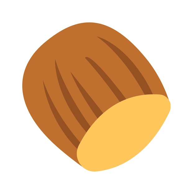 Ilustración de vector de comida saludable mitad de almendra