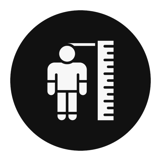 Ilustración del vector de comprobación de la altura