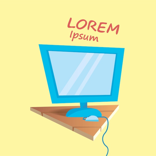 Ilustración de vector de computadora. Ilustración de dibujos animados