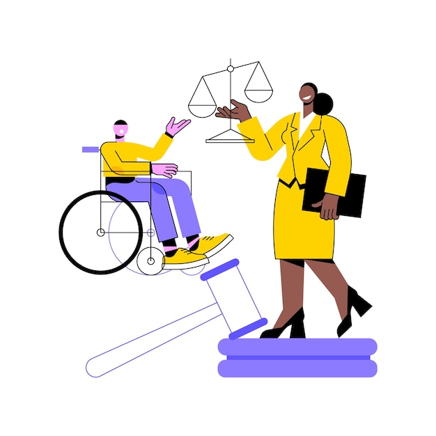 Ilustración de vector de concepto abstracto de abogado de lesiones personales