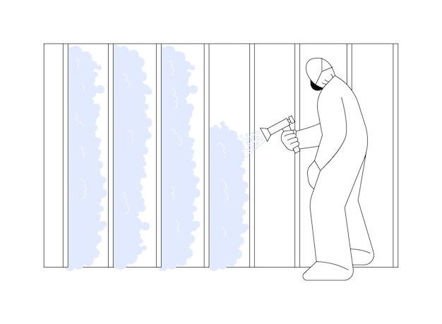 Ilustración de vector de concepto abstracto de aislamiento de espuma de aerosol