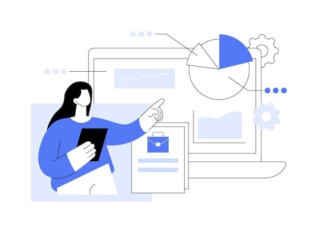 Ilustración de vector de concepto abstracto de análisis competitivo