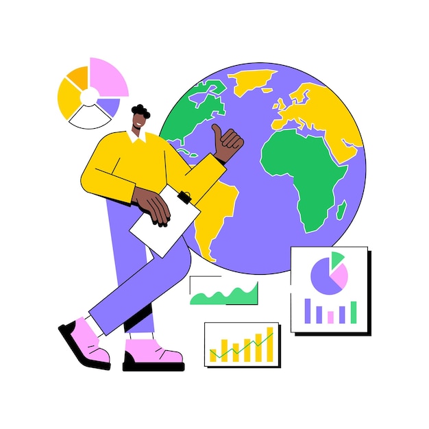 Ilustración de vector de concepto abstracto de análisis de datos ambientales