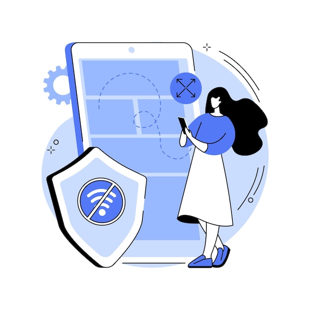Ilustración de vector de concepto abstracto de aplicación web progresiva