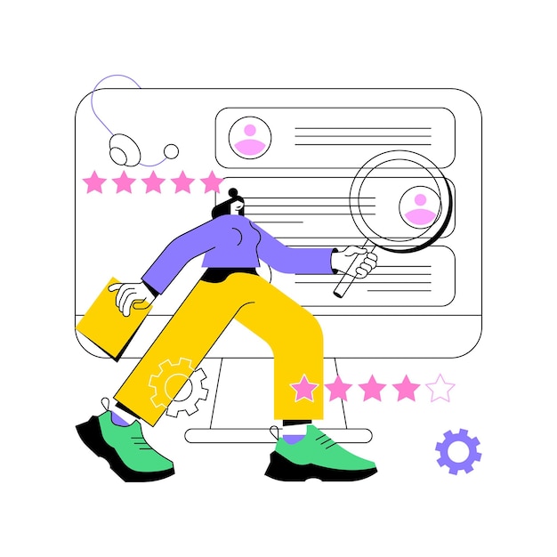 Ilustración de vector de concepto abstracto de autoservicio de cliente