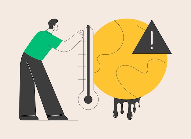 Ilustración de vector de concepto abstracto de calentamiento global