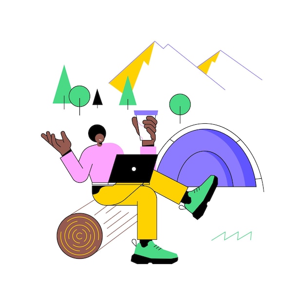 Ilustración de vector de concepto abstracto de cambio descendente