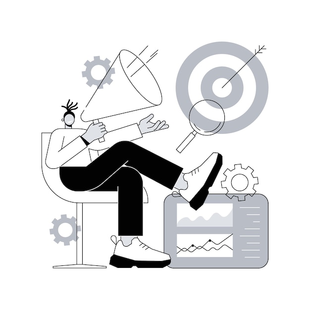 Ilustración de vector de concepto abstracto de campaña de marketing