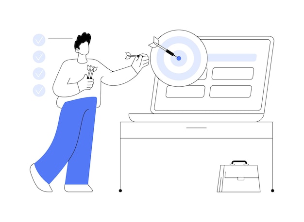 Ilustración de vector de concepto abstracto de campaña de marketing