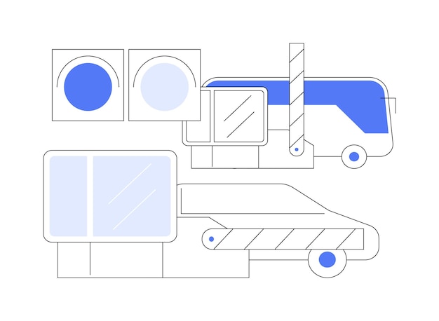 Ilustración de vector de concepto abstracto de carretera de peaje