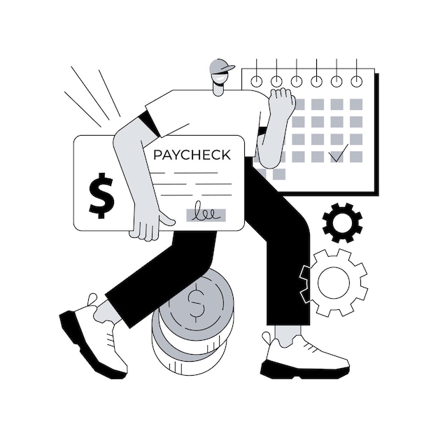 Ilustración de vector de concepto abstracto de cheque de pago