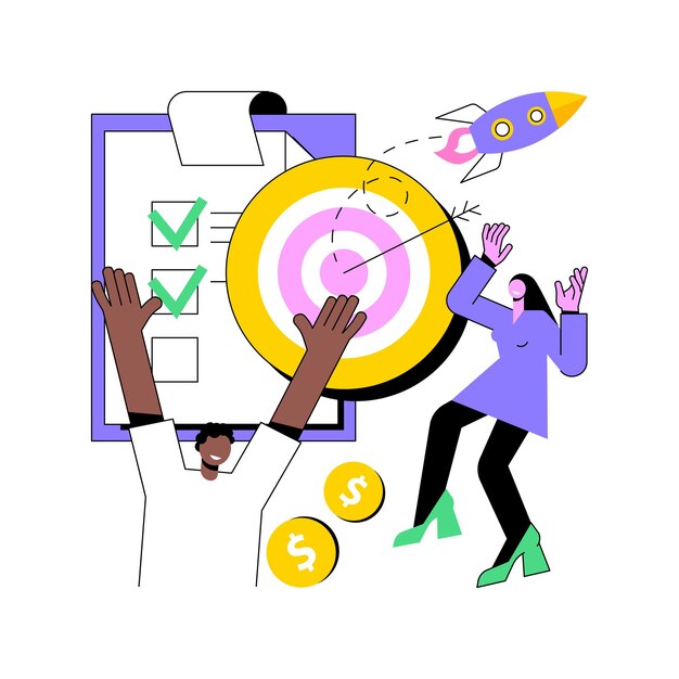 Ilustración de vector de concepto abstracto de cierre de proyecto