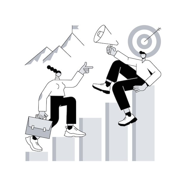 Ilustración de vector de concepto abstracto de coaching de negocios