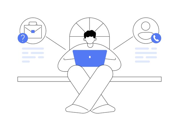 Ilustración de vector de concepto abstracto de consultoría de recursos humanos