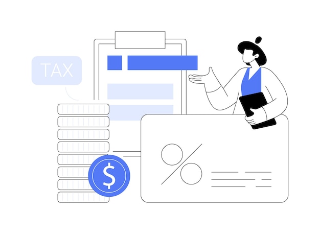 Ilustración de vector de concepto abstracto de crédito fiscal