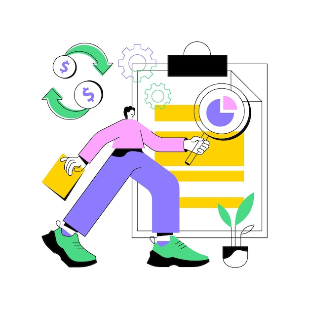 Ilustración de vector de concepto abstracto de declaración de flujo de efectivo