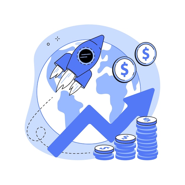 Ilustración de vector de concepto abstracto de desarrollo económico