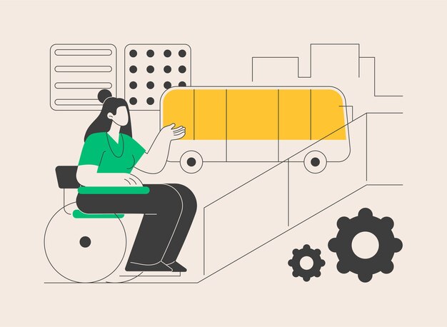 Ilustración de vector de concepto abstracto de diseño de entorno accesible