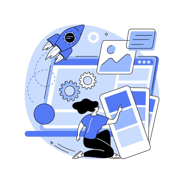 Ilustración de vector de concepto abstracto de diseño de sitio