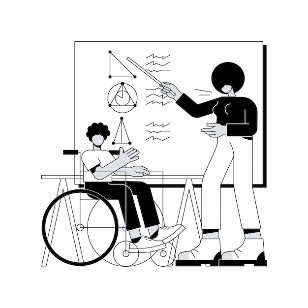 Ilustración de vector de concepto abstracto de educación inclusiva