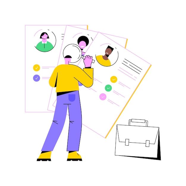 Ilustración de vector de concepto abstracto de empleados buscados