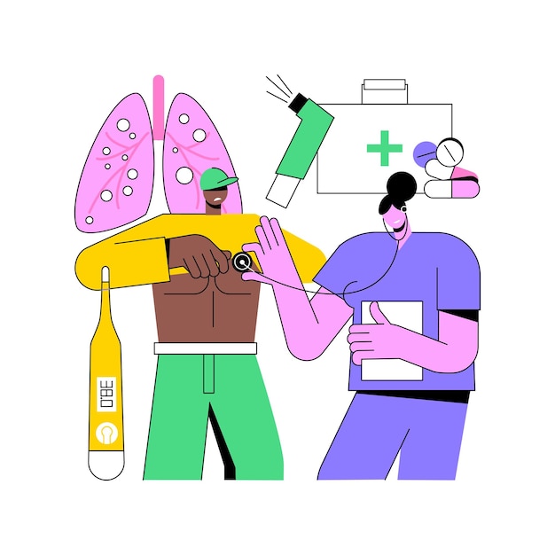 Ilustración de vector de concepto abstracto de enfermedad pulmonar obstructiva crónica