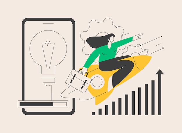 Ilustración de vector de concepto abstracto de estrategia digital
