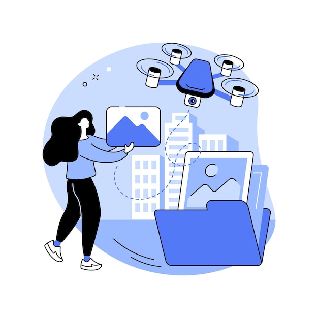 Ilustración de vector de concepto abstracto de fotografía aérea