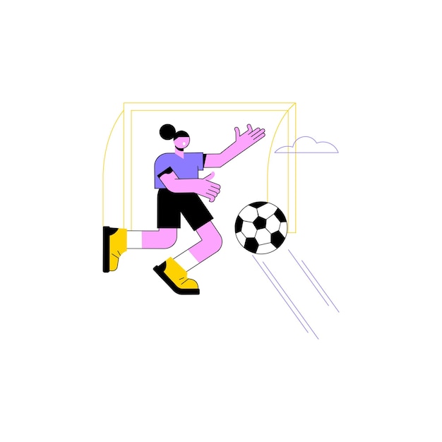 Ilustración de vector de concepto abstracto de fútbol
