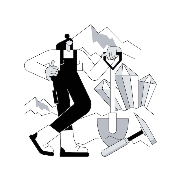 Ilustración de vector de concepto abstracto de geología