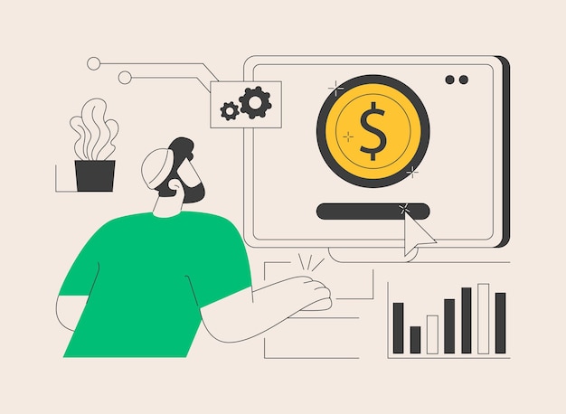 Ilustración de vector de concepto abstracto de gestión de PPC