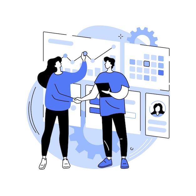 Ilustración de vector de concepto abstracto de gestión de relaciones con clientes