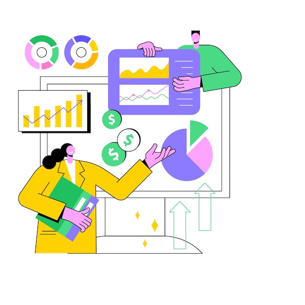 Ilustración de vector de concepto abstracto de gestión de TI empresarial