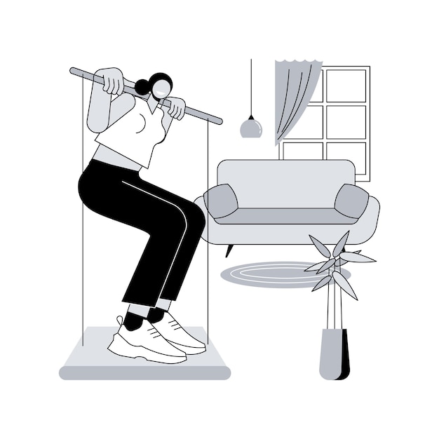 Ilustración de vector de concepto abstracto de gimnasio de entrenamiento portátil