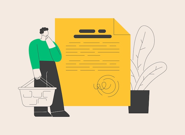 Ilustración de vector de concepto abstracto de información de consumidor