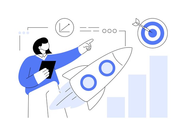 Ilustración de vector de concepto abstracto de iniciativa de datos