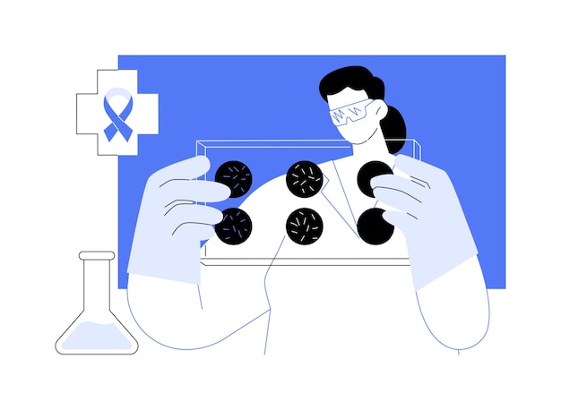Ilustración de vector de concepto abstracto de inmunoterapia de cáncer