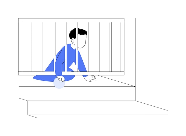 Ilustración de vector de concepto abstracto de instalación de puertas de seguridad