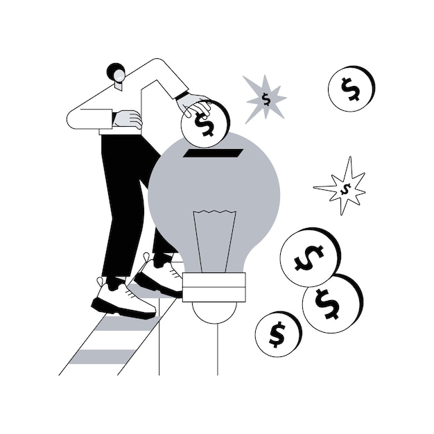 Ilustración de vector de concepto abstracto de inversión de riesgo
