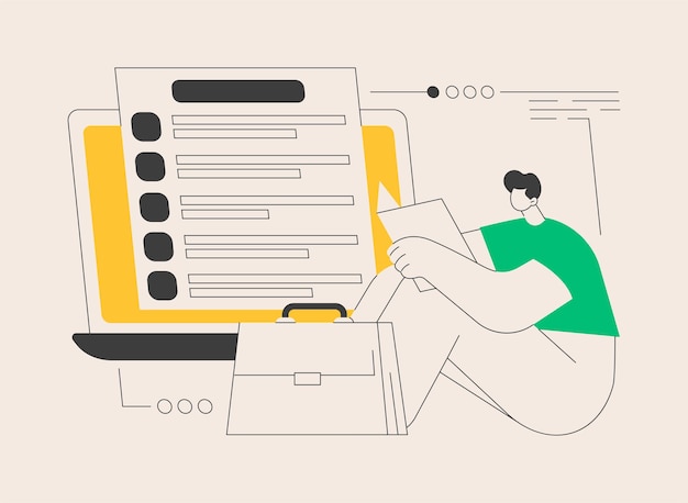 Ilustración de vector de concepto abstracto de literatura corporativa