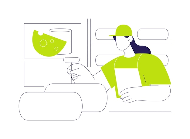 Ilustración de vector de concepto abstracto de maduración de queso