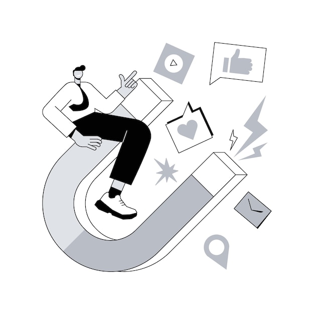 Ilustración de vector de concepto abstracto de marketing de compromiso