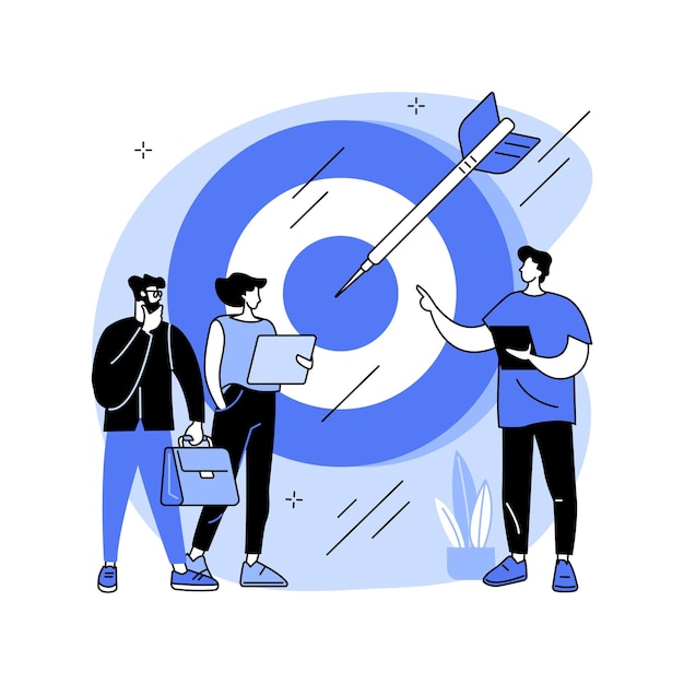 Ilustración de vector de concepto abstracto de marketing interno