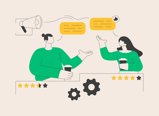 Ilustración de vector de concepto abstracto de marketing de relación