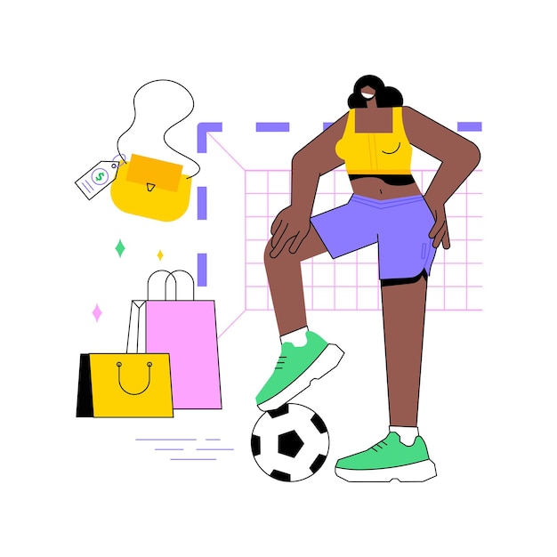 Ilustración de vector de concepto abstracto de moda de entrenamiento