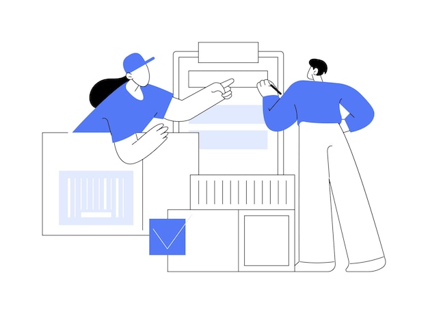 Ilustración de vector de concepto abstracto de nota de entrega