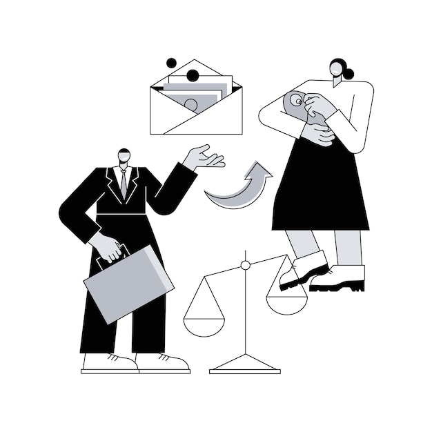 Ilustración de vector de concepto abstracto de obligación de mantenimiento